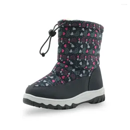 Stiefel ULKNN 2024 Baumwollschuhe Mädchen Winter dicke warme Kinder Schnee Leder wasserdicht