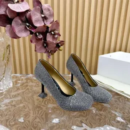 Top Elies Diamond Pumpar Women's High Quality Designer Shoes Fashion Shiny Rhinestone Leather Heels Sandaler Show Party Dress Multi Color Large D A B9