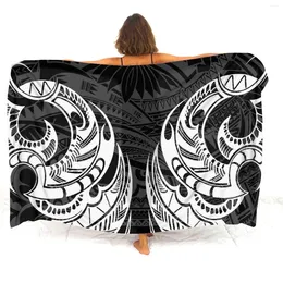 Hochwertiger Frauenschal -Schal Custom Polynesian Print Samoan Island Stil Sarong Sommer Seaside Holiday Windbreak