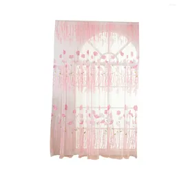 Gardin 200 x100 cm fönsterdekorationer tyll ren gardiner mångfärgad för hemvoile