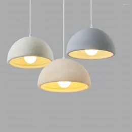 Hängslampor designer wabi-sabi cement stil ljus för studio sovrum matsal restaurang dekorativa e27 belysning fixturer