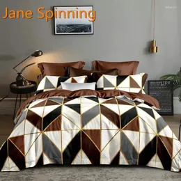 Bettwäsche -Sets Jane Spinning King Duvet Cover Set Geometrie Tröster 200x200 QQ05#