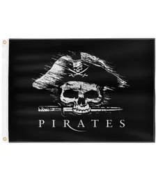 Davy Jones Pirate 3x5ft Black Flags Outdoor 150x90cm Banners 100d Polyester High Quality Livid Color Two Brass Gommets6983647