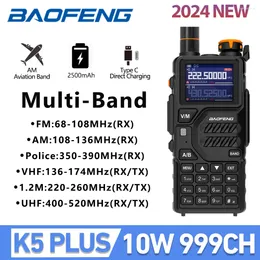 Walkie Talkie Baofeng K5Plus 10Wアマチュアラジオ136-174/220-260/400-520MHzマルチバンド999CH 2500MAH双方向