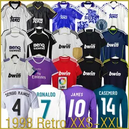 Retro Classicreal Ronaldo Soccer Jerseys 1998 201417 18 Benzema Madrid Marcelo Isco Nacho Carvajal Asensio Bale Sergio Ramos Kroos Home Away 3rd Football Shirt