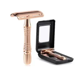 1 Razor 1 Blade 1 Case Classic Double Edge Alloy Razors Safety Razor Manual Shaving Mens Razor Set Navaja90744827886522