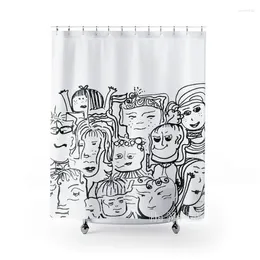 Shower Curtains Black And White By Ho Me Lili Curtain Funny Unique Cool Home Bath Decors Durable Waterproof Fabric With Hooks