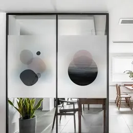 Fensteraufkleber benutzerdefinierte Größe Dekorative gefrostete selbstklebende Filmglasaufkleber statische Klammung Schiebetür Schlafzimmer Bürodekor für Zuhause