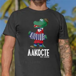 T-shirt maschile Funny Cartoon Crocodile Thirt Fresco Mens Tshirt O Neck casual unisex Strtwear Black White Fashion T Camisetas Ropa Hombre T240510