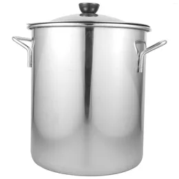 Double Boilers Kitchen Pots Offers Soup Cooking Bucket Stewing Cookware Stockpot Enamel High Capacity