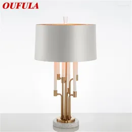 Lampade da tavolo Oufula Lampada postmoderna LED Creative Lumous di marmo lussuosa Luce per casa per il soggiorno per la casa