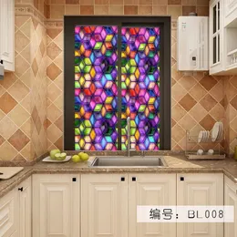 Fensteraufkleber 45x100cm kreativ kreativ rorful frosted pvc statische haftglasfilme dekoration film