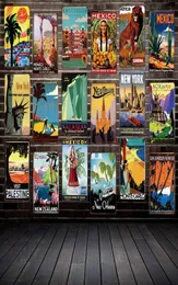 Живопись антиквариат -туристические знаки знаменитых стран города винтажные настенные плакаты художественные плакаты FG2166581961