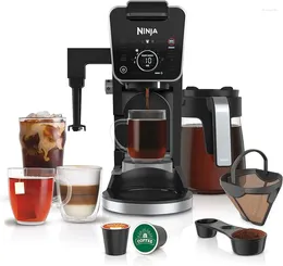 Set di pentole Ninja CFP307 Sistema di caffè specializzato Dualbrew Pro Compatibile con K-CUPS 12 Cup Maker permanente