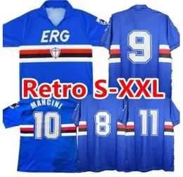 Retro Sampdoria 1991 1992 Soccer Jerseys 90 91 92 94 95 Futbol Vintage Camiseta Classic Shirt Kit Maillot Maglia Tops