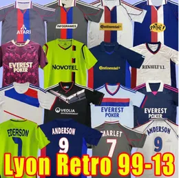 Lyonnais Lyon Retro Futbol Formaları Vintage Klasik Futbol Gömlek 00 01 02 08 09 10 11 12 13 99 2000 2001 Govou Memphis Pjanic Benzema Juninho Toulalan M.Bastos Ben ARF 88