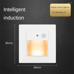 Wall Lamp Lamps Sensor Nightlight Recessed Stairs Led Light Intelligent Sconce For Foyer Ladder Corridor Balcony Room Decor