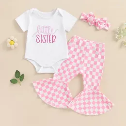 Kleidungsstücke große Schwester Little passende Outfits Geborenes Baby Girl Romper Kleinkind T -Shirt Tops Hosen Set Kleidung