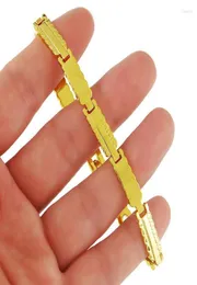 Charm Armbänder 24k Gold Armband 4 mm Wellenschild Schmuckgeschenke für Männer Frauen Fawn227983322