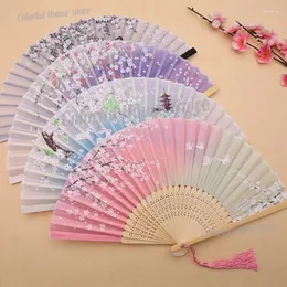 Decorative Figurines Bamboo Fold Hand Fans Wedding Chinese Japanese Fan Children China Antique Folding Gift Eventail A Main Vintage Bambu