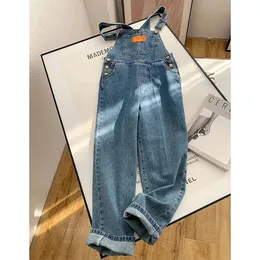 Mexzt Jumpsuits Women Streetwear Denim Overalls Vintage Loose Casual Wide Leg Pants High midjeband Staka jeansbyxor 240511