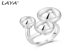 Kadınlar için Laya Ball Band Rings Real 925 STERLING Gümüş Yüzük Doğal Yaratıcı Tasarımcı En Kalite Bijoux Fine Jewelry 2022 Trend6918564