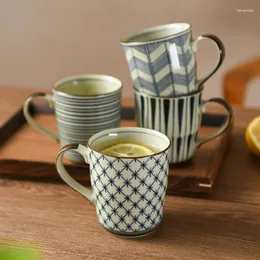 Kupalar Japon tarzı yerli el seramik fincan ithal oturma odası basit hefeng çay kupa antika boyalı kahve