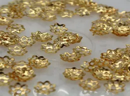 5000pcllot 6 mm 5 kolorów Silvergold Splated Flower Caps Dystans dla koralików