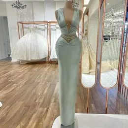 Basic Casual Dresses Modern Evening Dress Long Luxury 2022 Satin Flare Sleeveless Ball Dress Womens Floor Length V-Neck Cocktail DressL2405