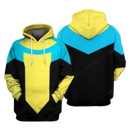 Anime Invincible Superboy Mark Grayson Cosplay Hoodie Women Men Harajuku Sweatshirt Streetwear Hip Hop Pullover Hooded Jacket