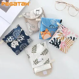 Storage Bags Organizer Bag Sanitary Pad Pouch Mini Folding Women Cute For Gaskets Napkin Towel Case