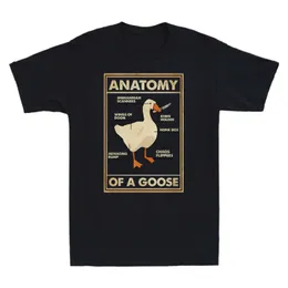 Herren-T-Shirts Kawaii Anatomie eines Gänse-Grafik-T-Shirts Funny Duck Gaming Gamer Retro Männer Frauen Tops kreativer Gothic männlich ts Ropa Hombre T240510