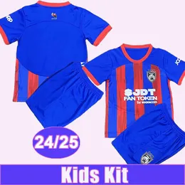 24 25 Johor Darul Tazim Kids Kit Soccer Jerseys Ramadhan Romel Николао Ариф Дж. Мунис Бергсон Корбин-Онг Дома