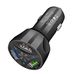 3A USB -Auto -Ladegerät Schnelle Gebühr 4.0 Universal 18W 3 Port für Samsung iPhone 11 im Auto schnelles Lade -Mobiltelefon mit Einzelhandelsbox