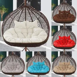 Pillow Swing Hanging Basket Seat Egg Hammock Nest Back Chair Wicker Outdoor Garden Patio