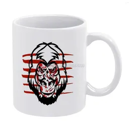 Mugs Bloody Monkey Coffee 330ml Creative Travel Mug And Cup Office Drinkware Tazza Unisex Fashion Alternative Trend Emblem