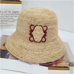 Chapéus de aba larga St Summer Bucket Designer Raffia Bonnets for Women Mens HAT de chapas de chapéu de praia Tardeas anagrama STHAT Cap.