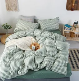 Bedding Sets KOTUDENAVY Brown Plaid Duvet Cover 220x240 Pillowcase 3PcsBedding Set150x200 Quilt CoverBlanket Cover Bed Sheet 6736412