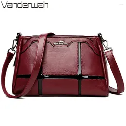 Bag VANDERWAH Luxury Handbags Women Bags Designer Pu Leather Shoulder Bgas For 2024 Trend Oil Plaid Crossbody