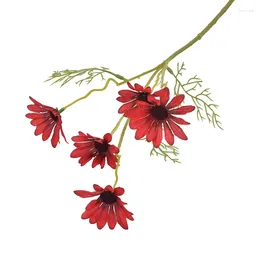 Dekoratif Çiçek Toptan 5 Kafa Hollandalı Chrysantemum Küçük Daisy Cosmos Ev Dekorasyon Papatya Simülasyon