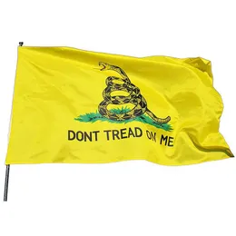 Баннерные флаги 3x5ft змея флаг змеи Желтые змеи Gadsden State Tea Party Cpeper Не наступайте на меня доставка Достав