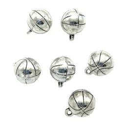 Целые 50шт баскетбольные антикварные серебряные чары подвесные ювелирные изделия DIY для колье браслета серьги в стиле ретро 1411 мм DH07851246572