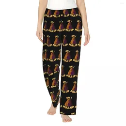 Abbigliamento da donna Custom Capybara Orange Piajama Pants for Women Elastic Welband Pet Sleep Lounge Bounge con tasche
