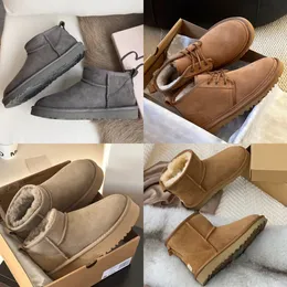 Boots Designer Womens Australia Classic Ultra Mini Boot Platform II Mustard Seed Chestnut Neumel Bailey Bow Fur Booties Sand Suede Winter Women for Men Snow Mens ccc