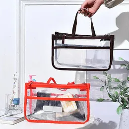 Aufbewahrungsbeutel tragbarer Reisewaschbeutel Frauen PVC transparent wasserdichte Make -up -Beutel große Kapazität Kosmetische Hautpflege Organisator Hülle