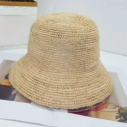 Loewe halm sommar hink loeweee hattar designer raffia bonnets kvinnor herr strandhatt gräs vävt cap anagram halmhat platt loewe cap mode klassisk retro trend 275