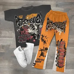 T-shirt a manica corta Summer Casuals Pants Pants Dired Oversaze 3D Suit Sportswear Suit 2 pezzi Set da uomo SUDITURA 240506