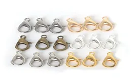 10121416mm 1000pcs Metal Lobster Clasps Hooks For Jewelry Making Finding Connect Buckle DIY Necklace2174625