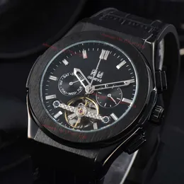 Oryginalne hubot męskie zegarek lustro jakość wielkiego gang zegarków superclone Tourbillon automatyczny ruch projektantów dla mężczyzn Montre relojes dhgate nowe