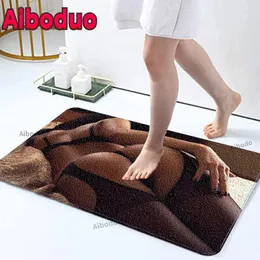 Bath Mats Sexy Girl Ass Pattern Room Door Carpet 3D Floor Rug Living Soft Sponge Bathroom Set Absorbent Non-slip